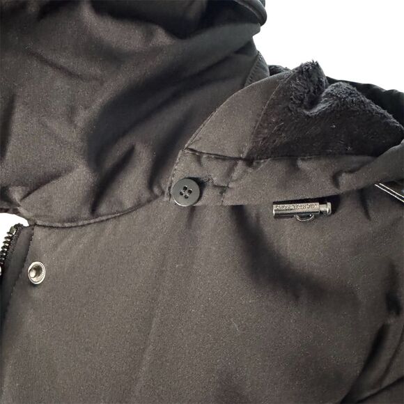 Michael Kors Black Hooded Trench Coat Women's Size 2X - Picture 8 of 14